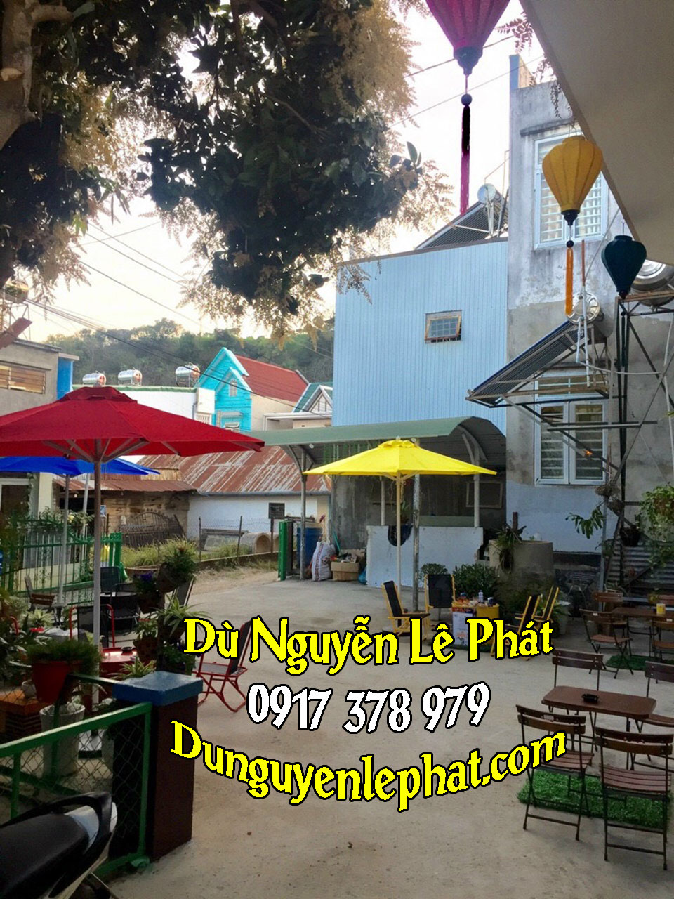 Dù che nắng quán cafe Bình Dương