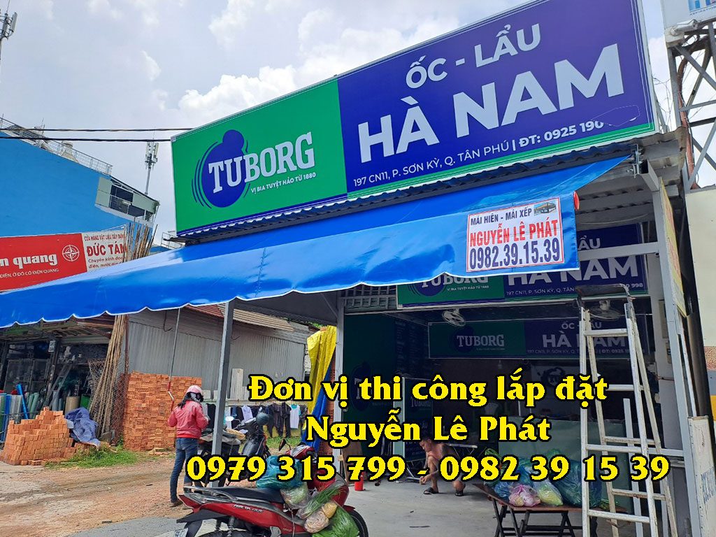 Lắp đặt Mái Hiên Di Động - Thi công Mái Che Di Động