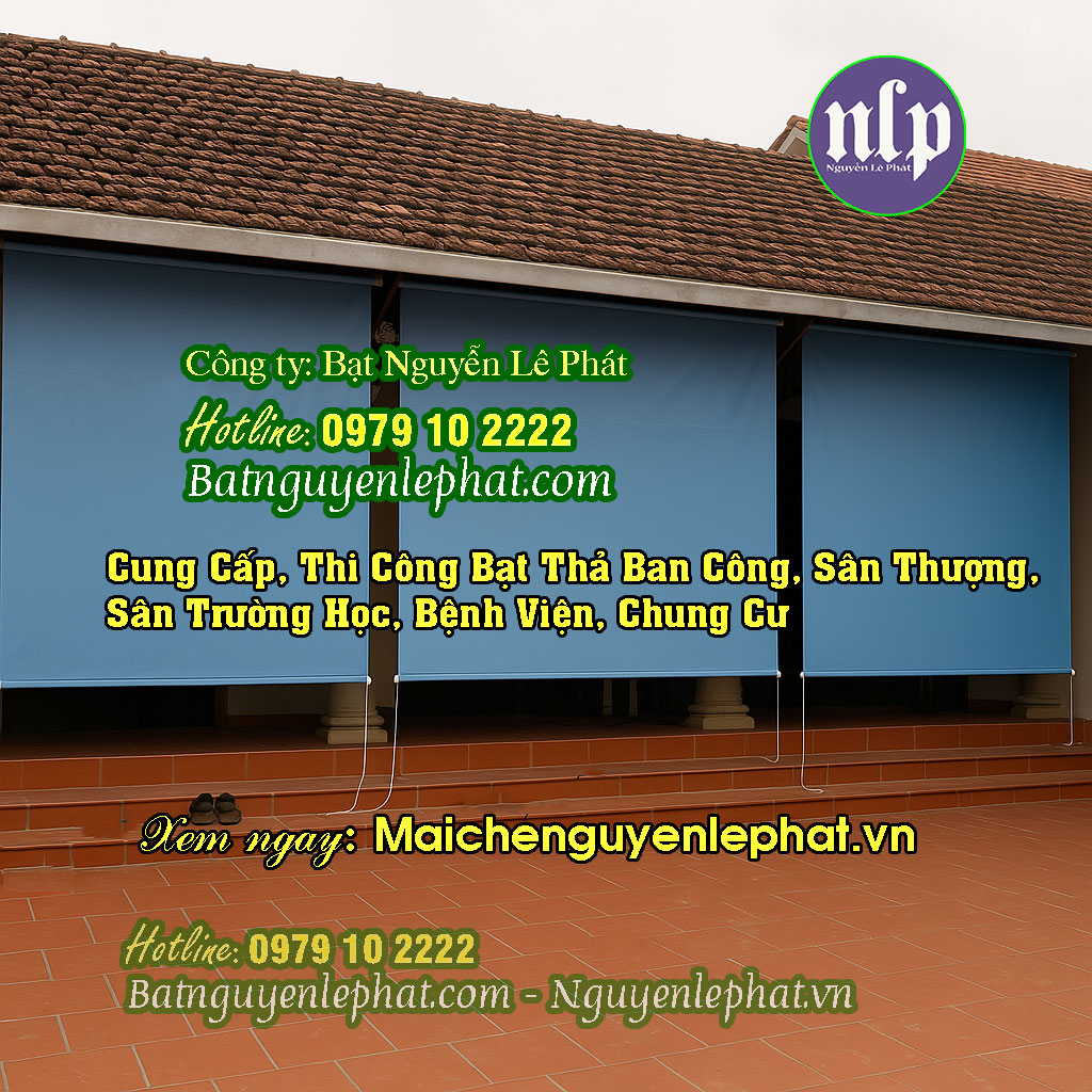 GIÁ BẠT CHE NẮNG MƯA, BẠT MÁI THẢ TỰ CUỐN NGOÀI TRỜI