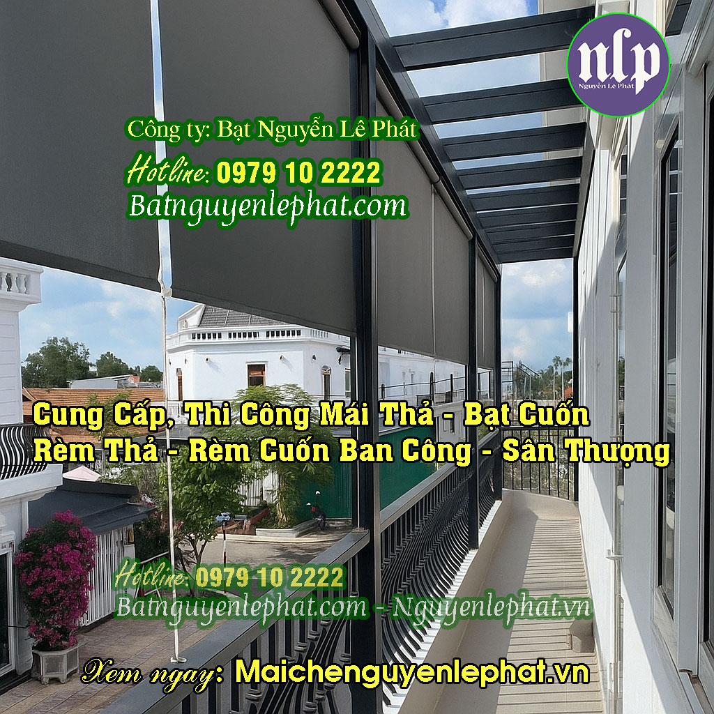 Lắp Bạt Kéo Mái Thả Tự Cuốn Buôn Ma Thuột, Rèm Mái Thả Giá Rẻ Tại Đắk Lắk