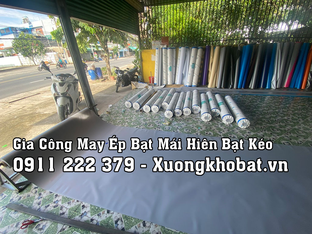 Xưởng may ép bạt mái hiên mái xếp